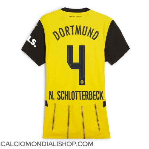 Maglie da calcio Borussia Dortmund Nico Schlotterbeck #4 Prima Maglia Femminile 2024-25 Manica Corta